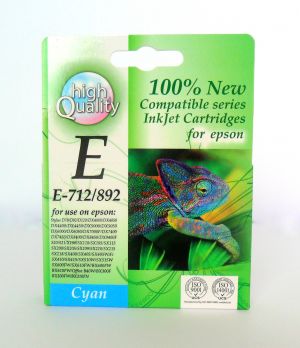 EPSON Съвместим T0712 Cyan Ink Cartridge - R 